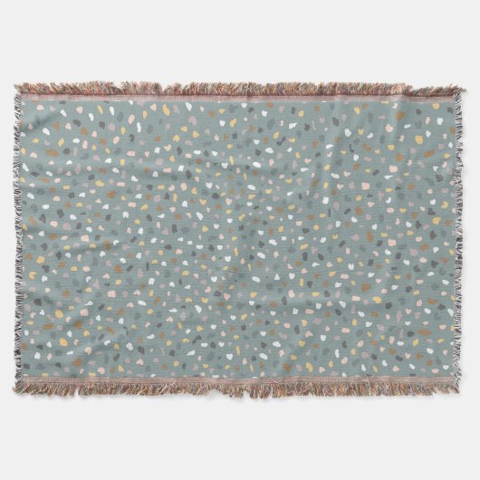 Modernes Terrazzo Muster weich neutral Decke (Vorderseite)
