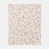 Modernes Terrazzo Muster weich neutral Fleecedecke (Vorderseite)