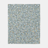 Modernes Terrazzo Muster weich neutral Fleecedecke (Vorderseite)