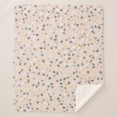 Modernes Terrazzo Muster weich neutral Sherpadecke (Vorderseite)