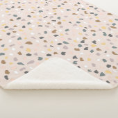 Modernes Terrazzo Muster weich neutral Sherpadecke (3/4)