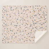 Modernes Terrazzo Muster weich neutral Sherpadecke (Vorderseite (Horizontal))