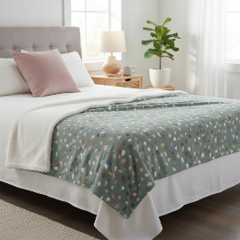 Modernes Terrazzo Muster weich neutral Sherpadecke