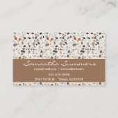 Modernes Terrazzo Rock wie Pattern Art Deko Visitenkarte (Rückseite)