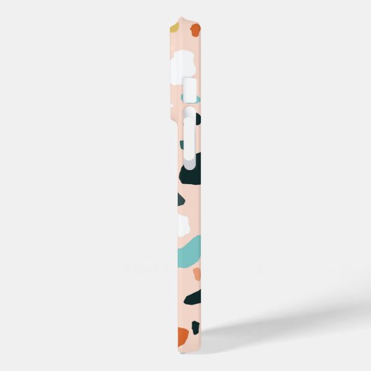 Modernes Terrazzo Stone Texturmuster Case-Mate iPhone Hülle (Rückseite / Links)