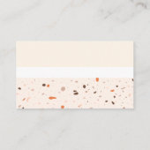 Modernes Terrazzo Visitenkarte (Rückseite)