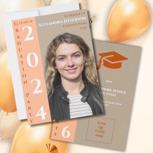 Modernes Text 1 Foto Peach White Taue Gold