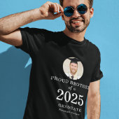 Modernes Text Foto Proud Brother of 2023 Graduate T-Shirt