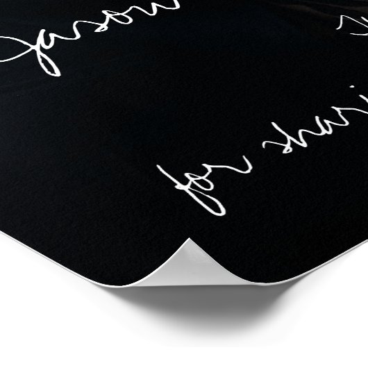 Modernes Text Overlay Foto Hochzeitsempfang Poster (Ecke)