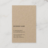 Modernes Texture Blue Kraft Paper Consultant Visitenkarte (Rückseite)