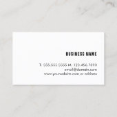 Modernes Texture Gray Bold Consultant Visitenkarte (Rückseite)