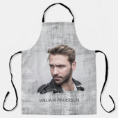 Modernes Texturgrau-Foto Schürze (Vorderseite)