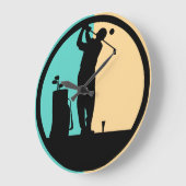 Modernes Thema des Golfs Große Wanduhr (Winkel)