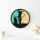 Modernes Thema des Golfs Große Wanduhr (Zuhause)