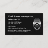 Modernes Thema des Privatdetektivs Visitenkarte (Vorderseite)