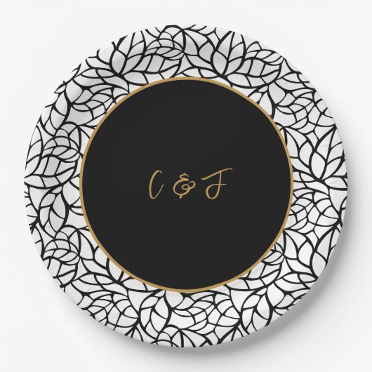 Modernes Thema für Foliage Pappteller (Vorderseite)