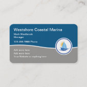 Modernes Thema Küstenschifffahrt Visitenkarte (Vorderseite)