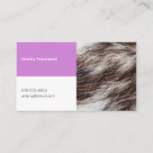 Modernes Tier Sitzen Dog Walker Lila Tierarzt Visitenkarte (Rückseite)