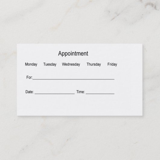 Modernes Tierkrankenhaus Visitenkarte (Rückseite)