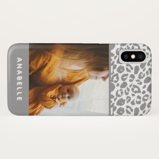 Modernes Tierleopardenbild Case-Mate iPhone Hülle (Rückseite (Horizontal))