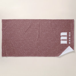 Modernes Tierprint personalisiertes Monogramm Strandtuch