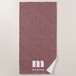 Modernes Tierprint personalisiertes Monogramm Strandtuch