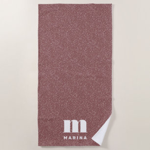 Modernes Tierprint personalisiertes Monogramm Strandtuch