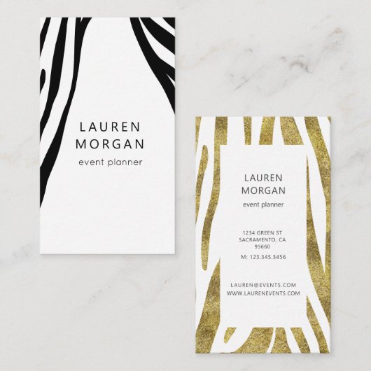 Modernes Tierreich | Vertikale Visitenkarte (Vorne/Hinten)