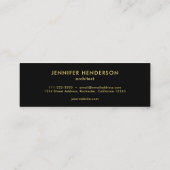 Modernes Tigergold beruflich Mini Visitenkarte (Rückseite)