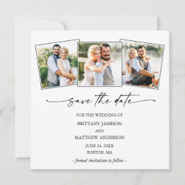 Modernes Tintenpatronen Script 3 Foto Minimalistis Save The Date