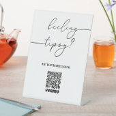 Modernes Tipp für Ihren Barkeeper QR Code App Paym Sockelschild (In Situ)