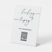 Modernes Tipp für Ihren Barkeeper QR Code App Paym Sockelschild (Vorderseite)