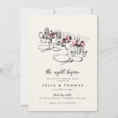 Modernes Tischskizzen Probe Abendessen Einladung (Vorderseite)