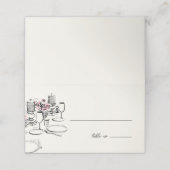 Modernes Tischskizzen Probe Abendessen Platzkarte (Außenseite Aufgefaltet)