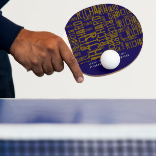 Modernes Tischtennis-Paddel mit Typografie Tischtennis Schläger