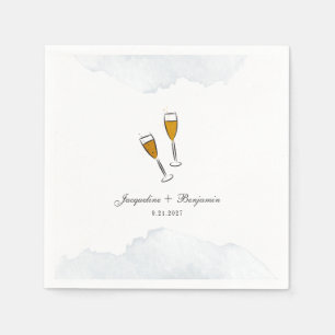 Modernes Toast Script-Hochzeitspapier Serviette