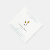 Modernes Toast Script-Hochzeitspapier Serviette (Ecke)