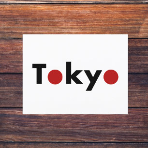 Modernes Tokio Japan Red Dots Light Color Postkarte