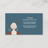 Modernes Tones Celestial Yoga Studio Visitenkarte (Rückseite)