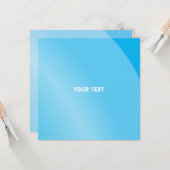 Modernes Tourquise Modernes schattiertes QR-Code Karte (Vorderseite/Rückseite Beispiel)