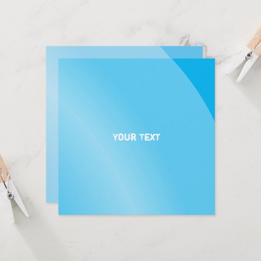 Modernes Tourquise Modernes schattiertes QR-Code Karte (Vorderseite/Rückseite Beispiel)