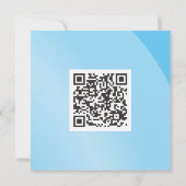 Modernes Tourquise Modernes schattiertes QR-Code Karte (Rückseite)