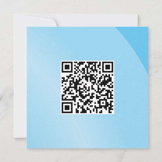 Modernes Tourquise Modernes schattiertes QR-Code Karte (Rückseite)