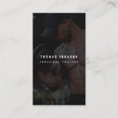 Modernes Trainer Fitness Trainer Foto QR Code Blac Visitenkarte (Vorderseite)