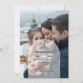 Modernes, transparentes Arch Overlay Weihnachts-Pa Einladung (Vorderseite)
