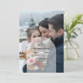 Modernes, transparentes Arch Overlay Weihnachts-Pa Einladung (Stehend Vorderseite)