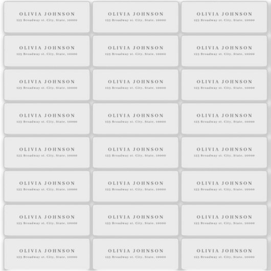 modernes, transparentes Rücksendelabel Aufkleber (Vorderseite)