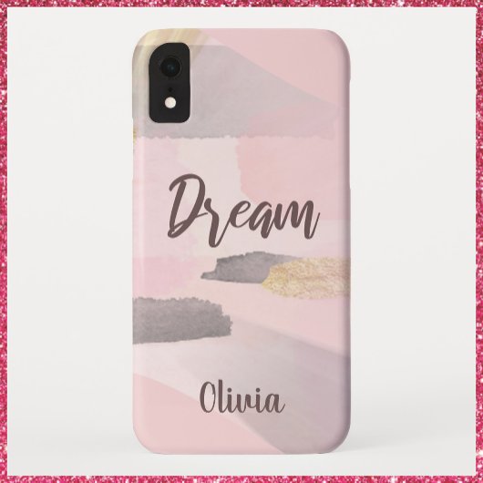 Modernes Traumdesign Rosa und Gray Abstract Design Case-Mate iPhone Hülle