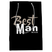 Modernes Trauzeuge mittelgroßes Geschenk Mittlere Geschenktüte (Vorderseite)