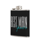 Modernes Trauzeuge Personalisiertes Brautparty Flachmann (Links)